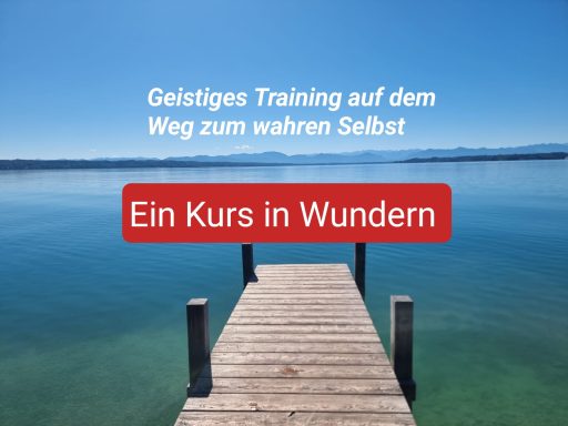 Selbstbeobachtung statt Selbstkritik 

Ein besonders kraftvolles geistiges Training auf dem Weg zum wahren Selbst ist „Ein Kurs in Wundern“.